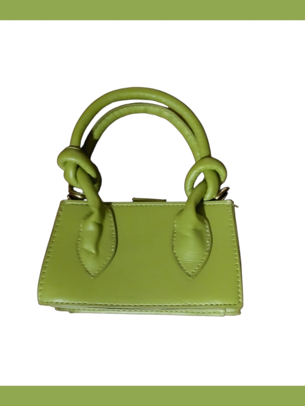 Chic Lime Mini Knot-Handle Bag